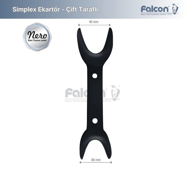 Simplex Fotoğraf Ekartörü - Çift Taraflı 170mm (Nero)