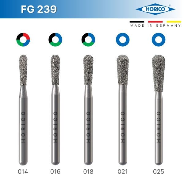 Tersine Konik Ucu Yuvarlak Elmas Frez - Horico FG 239