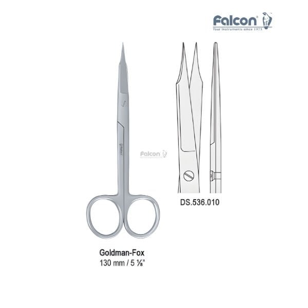 Makas Goldman-Fox - Düz Uç 130mm