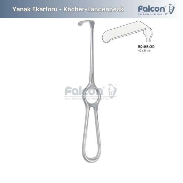 Kocher-Langenbeck Ekartör - 40x11mm, 215mm