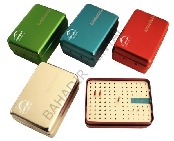 Endobox -  Renkli Dikdörtgen, Frez/Endo İçin, 120 delikli