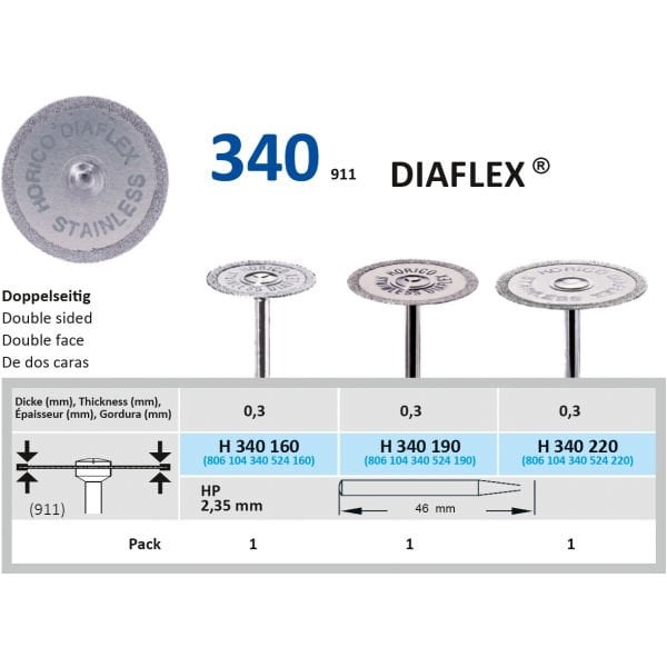 Diaflex® Esnek Elmas Separe - Horico - H 340