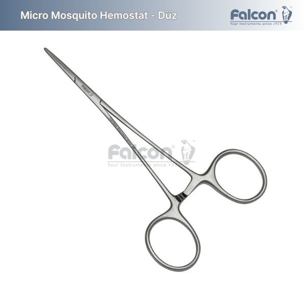 Micro Mosquito Hemostat - Düz, 125mm