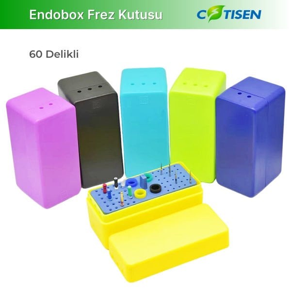 Endobox Frez Kutusu - 60 Delikli