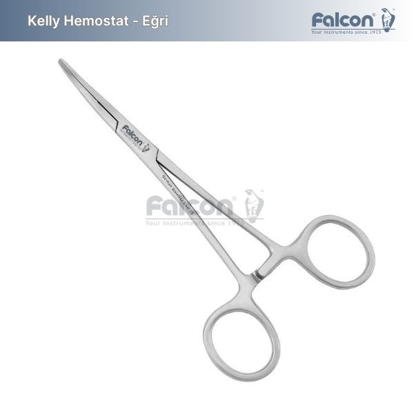 Kelly Hemostat - Eğri, 145mm