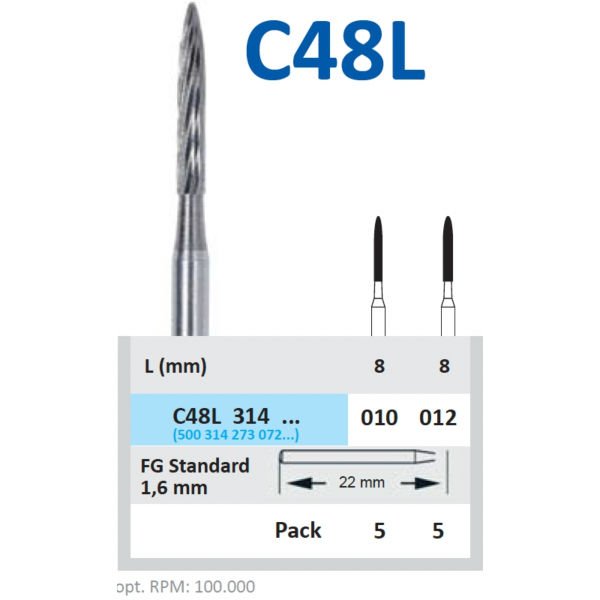 Carbide Bitim Frezi - Horico C 48L