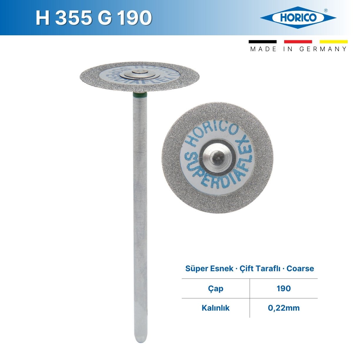 Superdiaflex® Elmas Separe - Süper Esnek - Coarse - Horico H 355 G