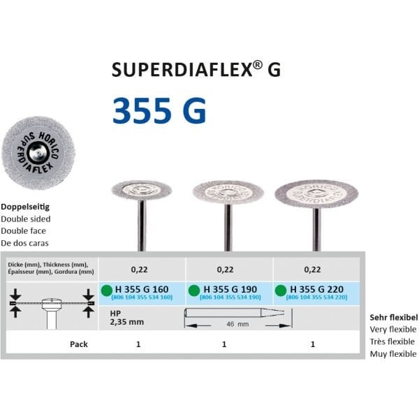 Superdiaflex® Elmas Separe - Süper Esnek - Coarse - Horico H 355 G