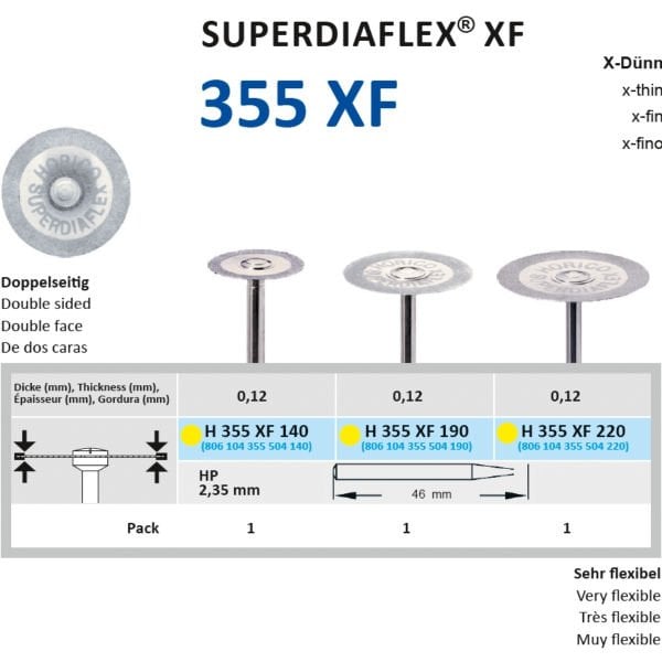 Superdiaflex® Elmas Separe - Süper Esnek - X-Fine - Horico H 355 XF