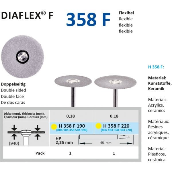 Diaflex F Elmas Separe - Esnek - Horico H 358 F