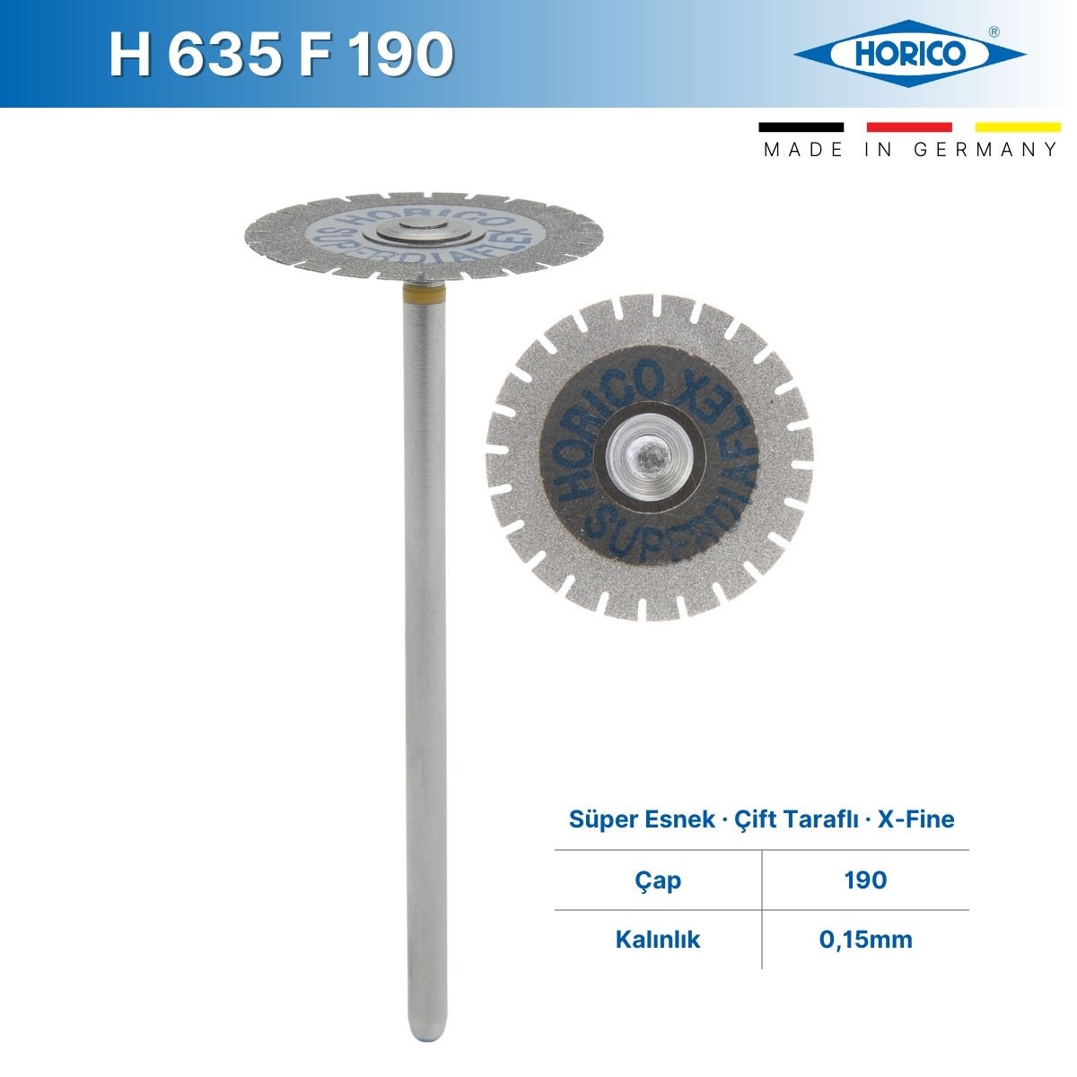 Superdiaflex® Elmas Separe - Süper Esnek - X-Fine - Horico H 635