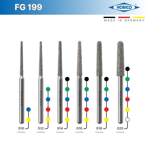 Konik Yuvarlak Uç Frez - Horico FG 199