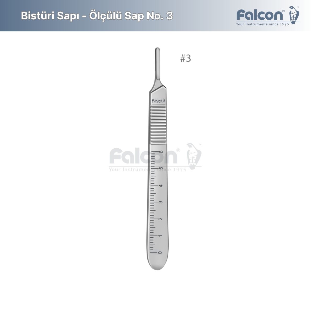 Bistüri Sapı - Ölçülendirilmiş Sap No. 3