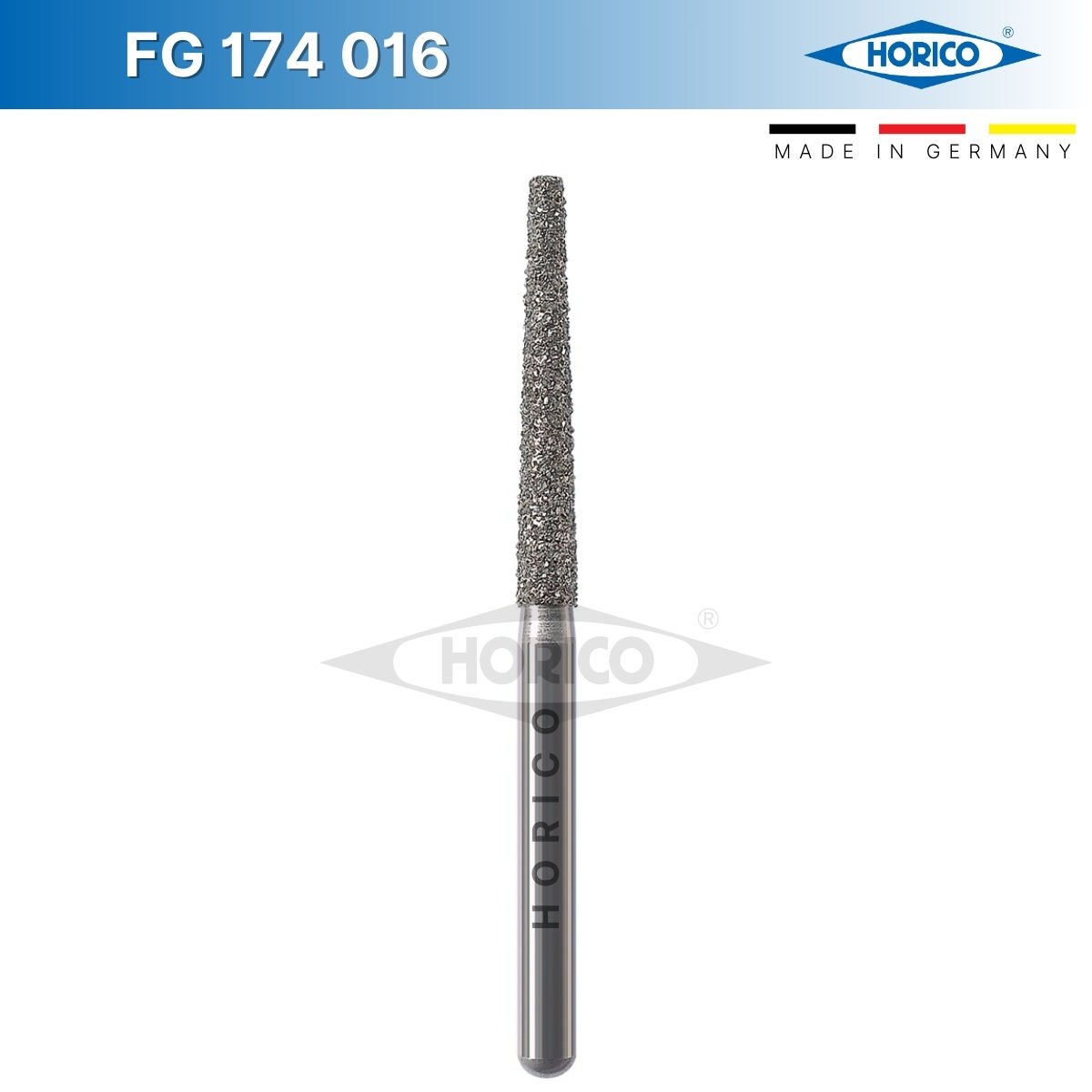 Konik Düz Uç Frez - FG 174 Mavi - Normal - 016