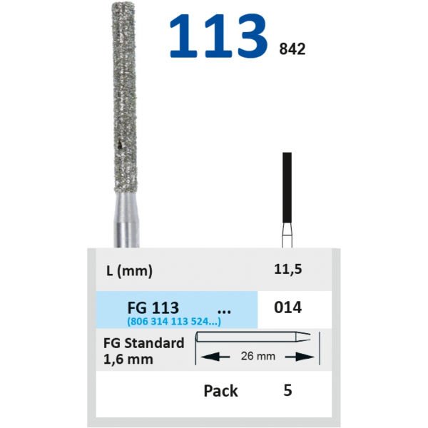 Silindir Fissür Frez - Horico FG 113