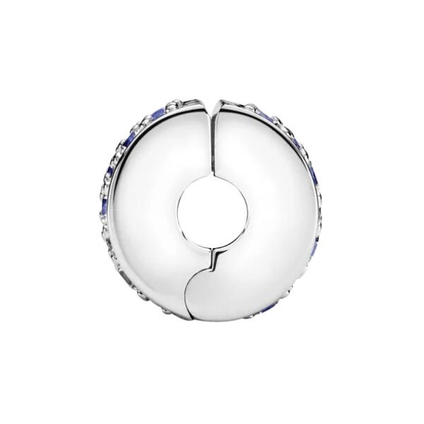 Nur Silver Mavi Taşlı Durdurucu Gümüş Charm NUR-BL00152
