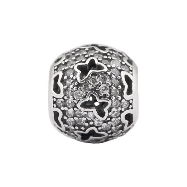 Nur Silver Taşlı Kelebekli Gümüş Charm NUR-BL00156