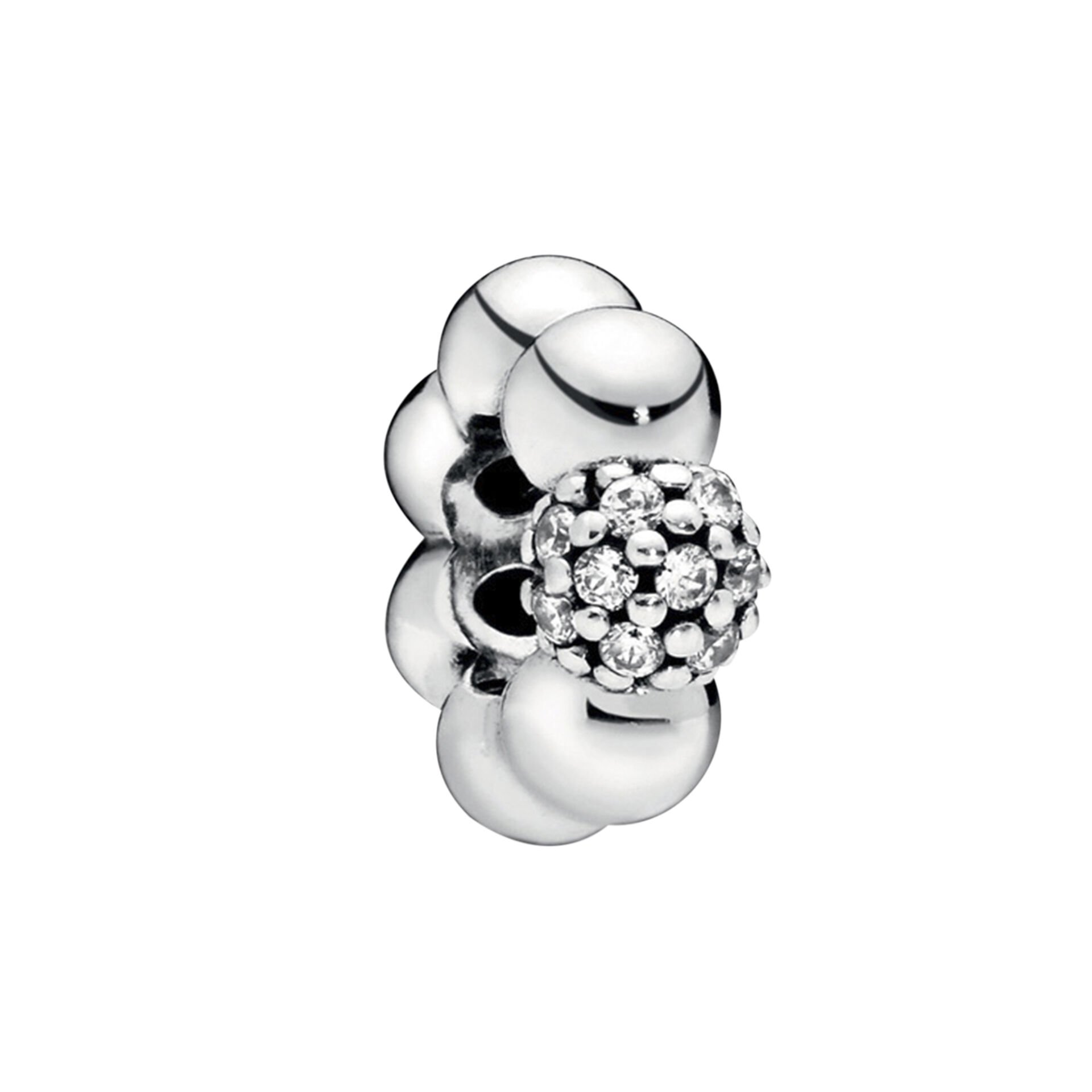 Nur Silver Taş Detay Çiçek Model Gümüş Charm NUR-BL00175