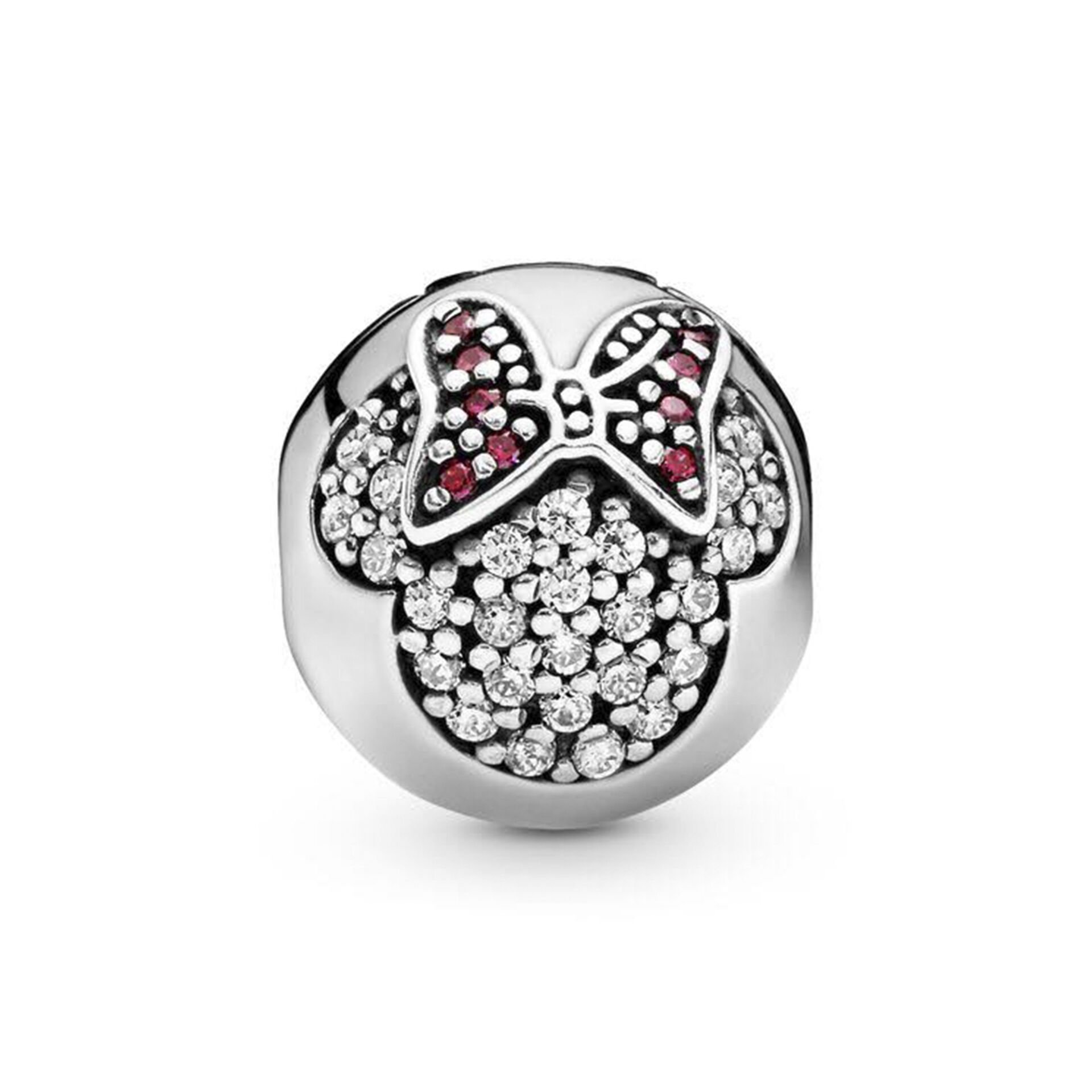 Nur Silver Mickey Mouse Yuvarlak Gümüş Charm NUR-BL10036