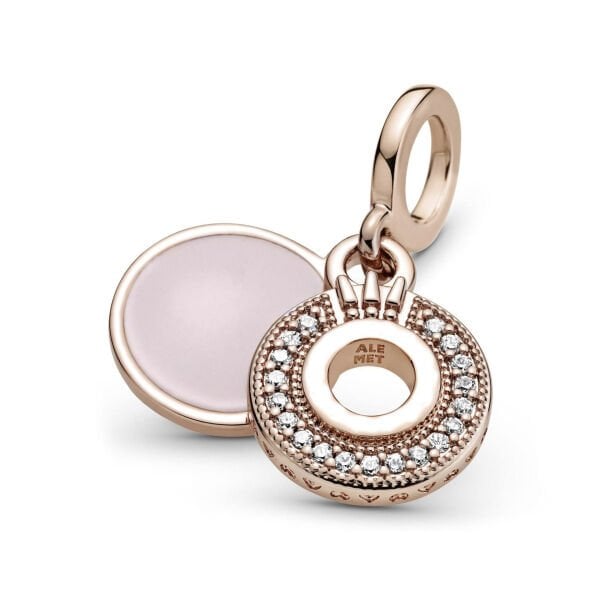 Nur Silver Pembe Sallantılı Aile Gümüş Charm NUR-BL12449