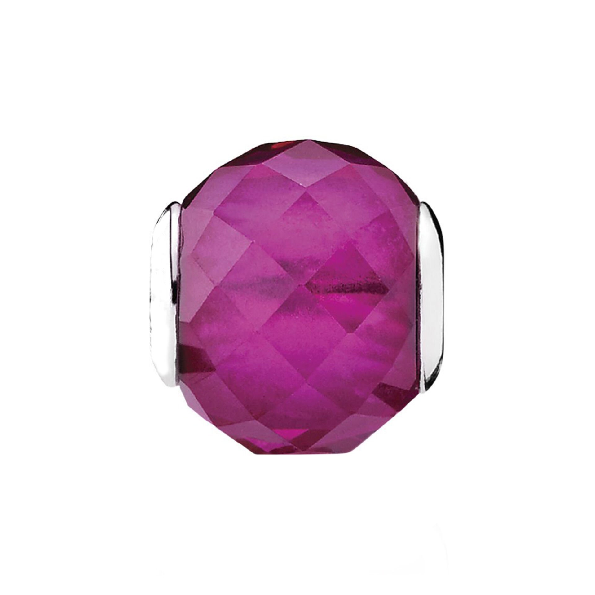 Nur Silver Pembe Murano Taşlı Gümüş Charm NUR-BL12454