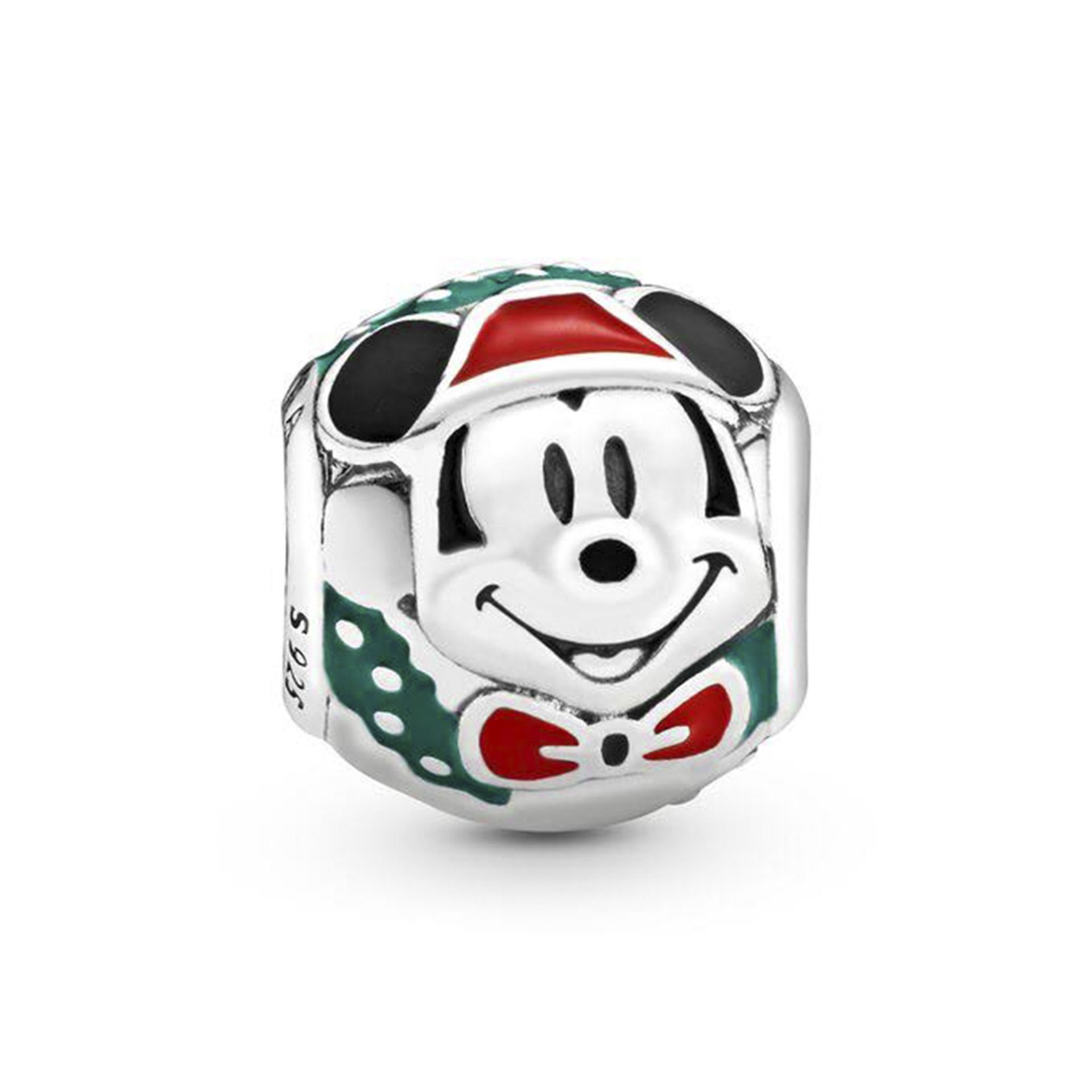 Nur Silver Mickey Mouse Yuvarlak Gümüş Charm NUR-BL00220