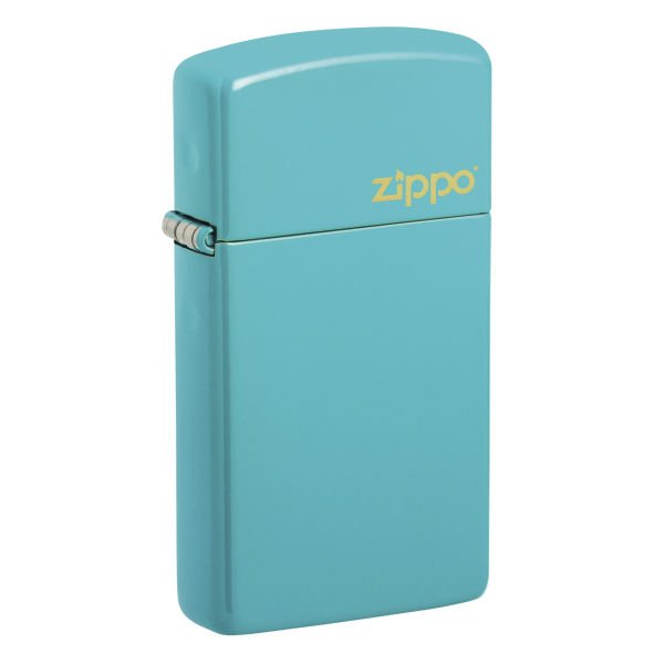 Zippo Slim Flat Turquoise W Logo Çakmak 49529ZL-103703