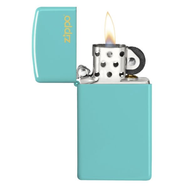 Zippo Slim Flat Turquoise W Logo Çakmak 49529ZL-103703