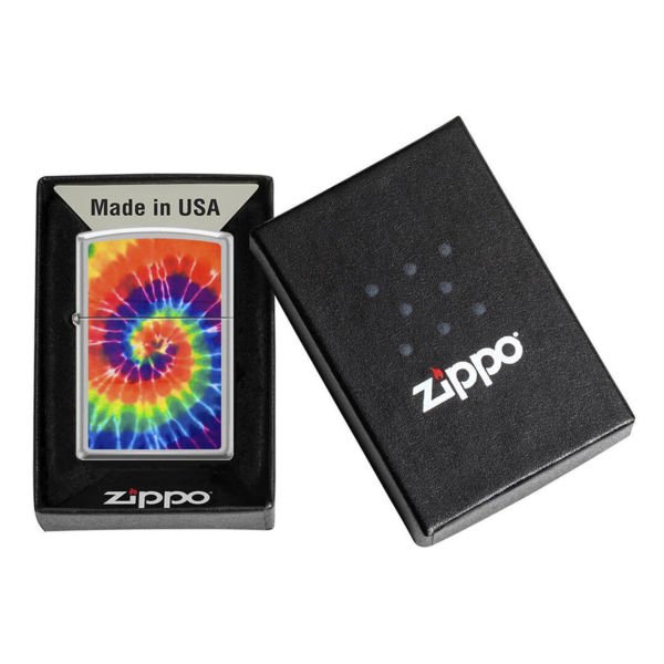 Zippo Tye Dye Swirl Chrome Lighter Çakmak 49007-00063-MODEL01