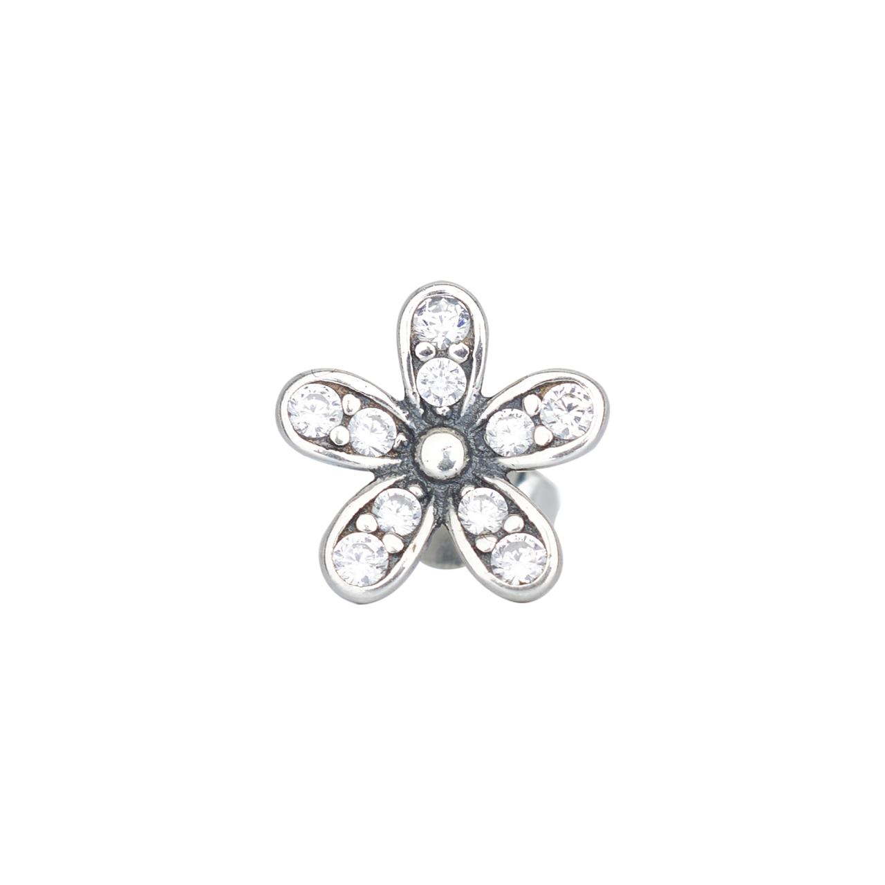 Nur Silver Çiçek Gümüş Küpe NUR-KP00175