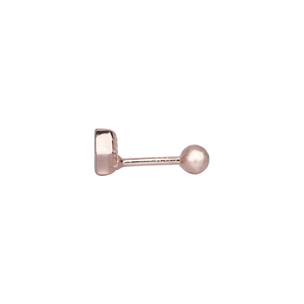 Nur Silver Pudra Taşlı Tektaş Gümüş Tragus Küpe NUR-KP00030