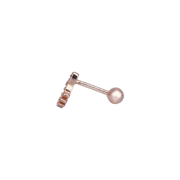 Nur Silver Kedili Tragus Gümüş Küpe NUR-KP00082