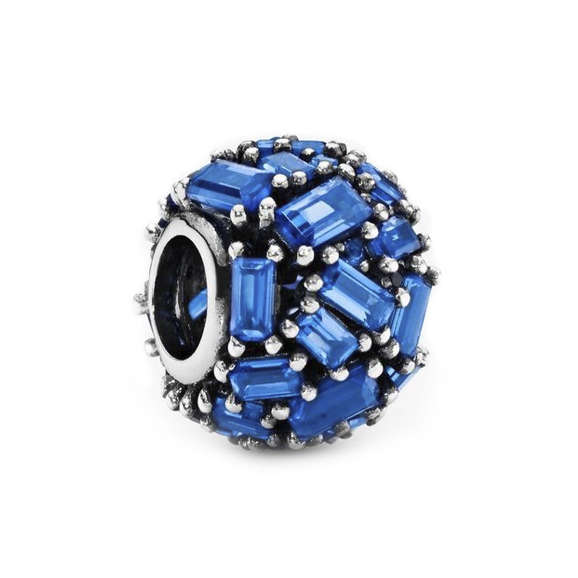 Nur Silver Pave Baget Taşlı Gümüş Charm NUR-BL12403