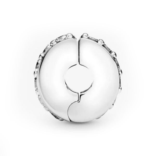 Nur Silver Beyaz Taşlı Durdurucu Gümüş Charm NUR-BL00244