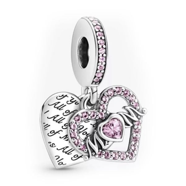 Nur Silver Heart Mom Dangel Gümüş Charm NUR-BL00289