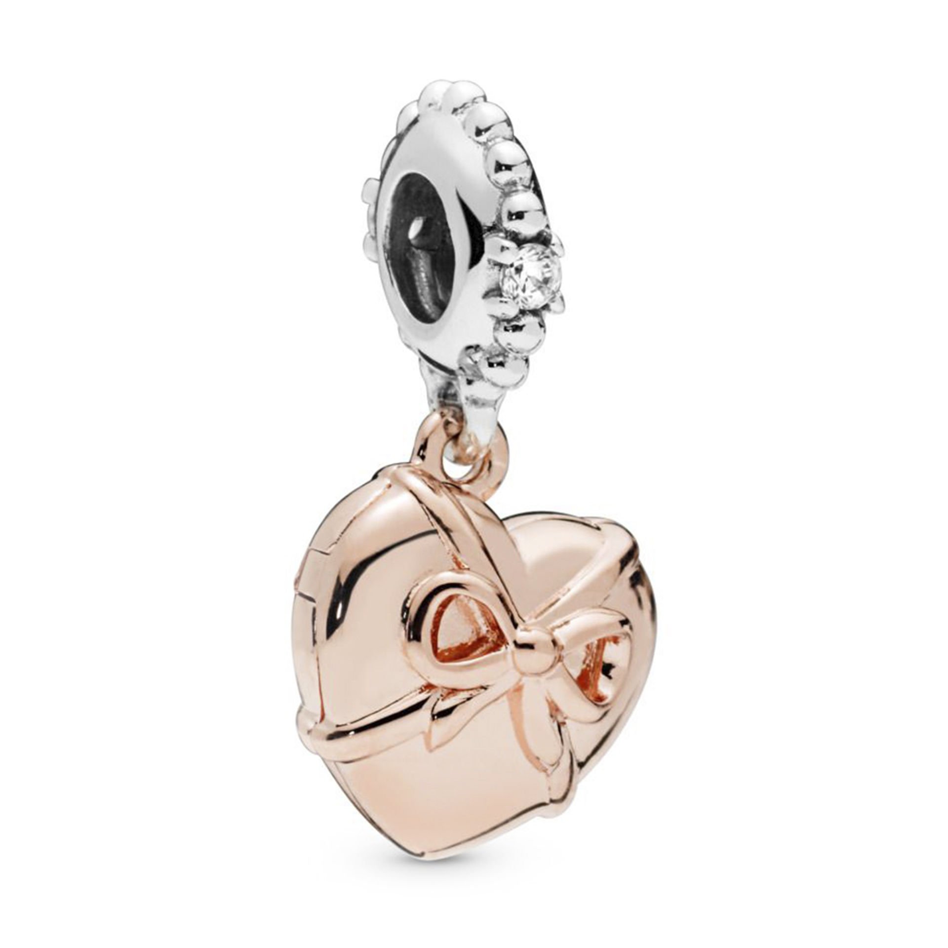Nur Silver Heart Locket Gümüş Charm NUR-BL00307