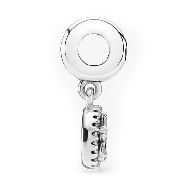 Nur Silver Taşlı Çiçek Sallantılı Gümüş Charm NUR-BL00318