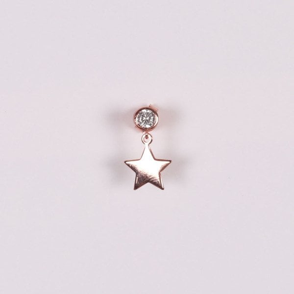 Nur Silver Yıldızlı Gümüş Küpe NUR-KP01075