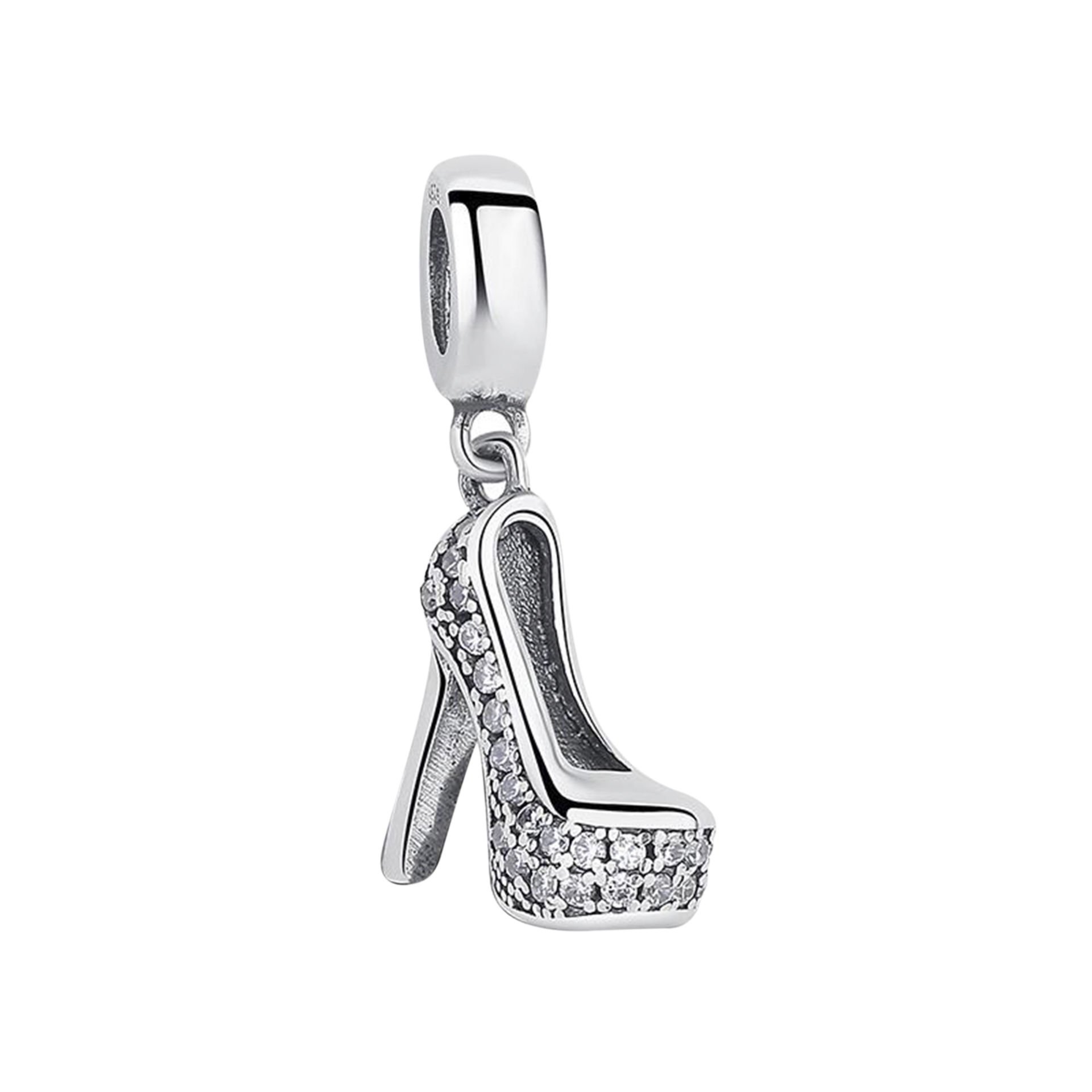 Nur Silver Topuklu Ayakkabı Gümüş Charm NUR-BL01062