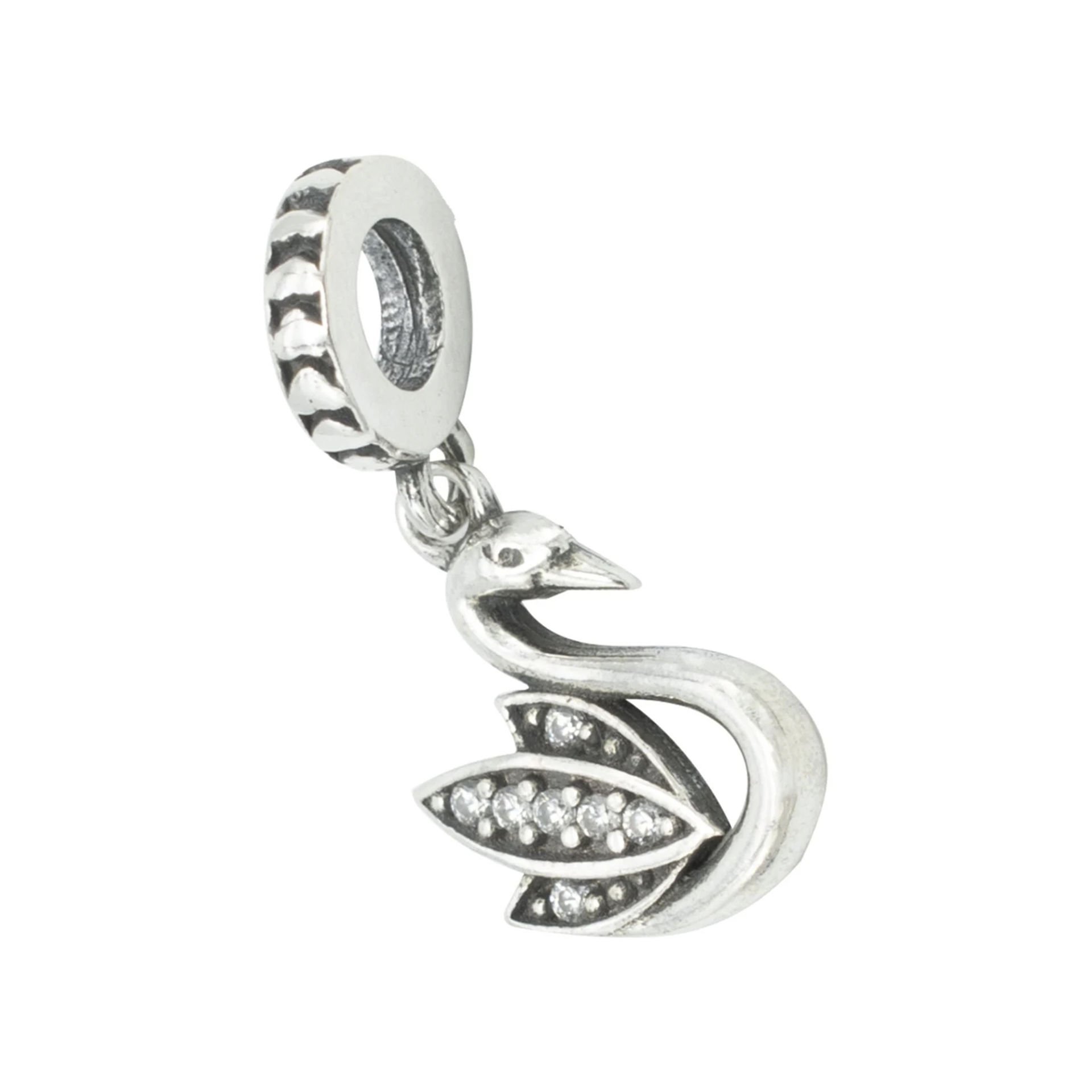 Nur Silver Sallantılı Kuğu Gümüş Charm NUR-BL00213