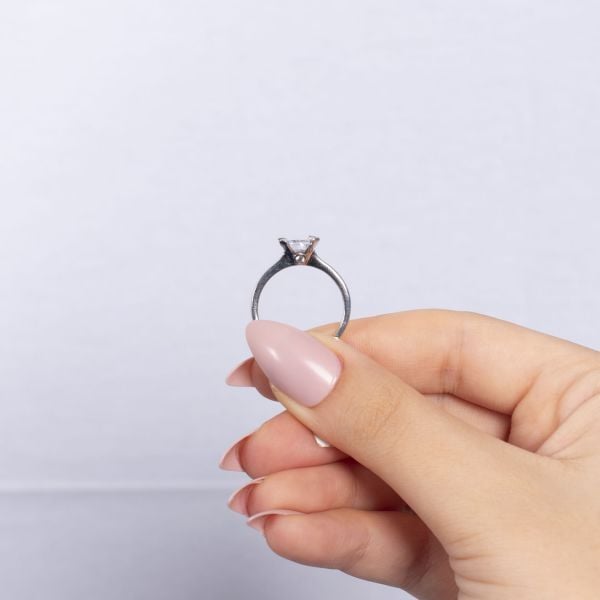 Nur Silver Büyük Tektaş Gümüş Yüzük - NUR-YK00270