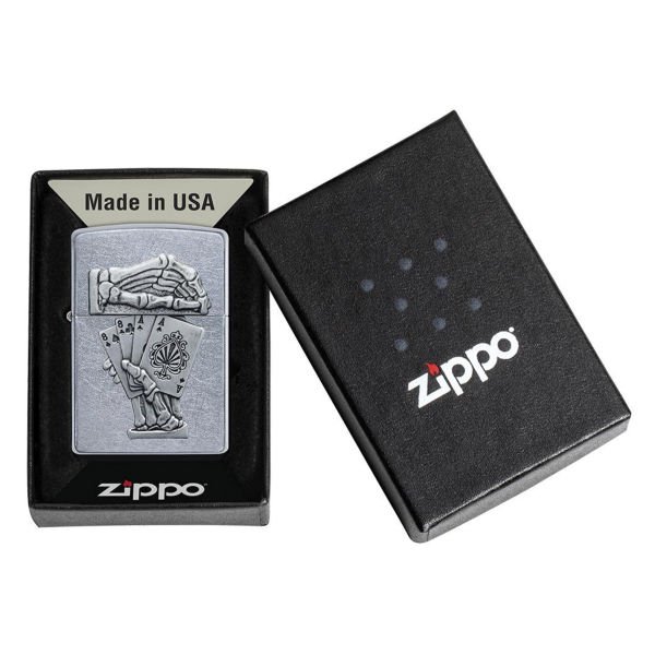 Zippo 207 Dead Man's Hand Emblem Çakmak - 49536-089074
