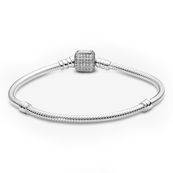 Nur Silver Moments Pavé Klipsli Gümüş Bileklik NUR-BL01407