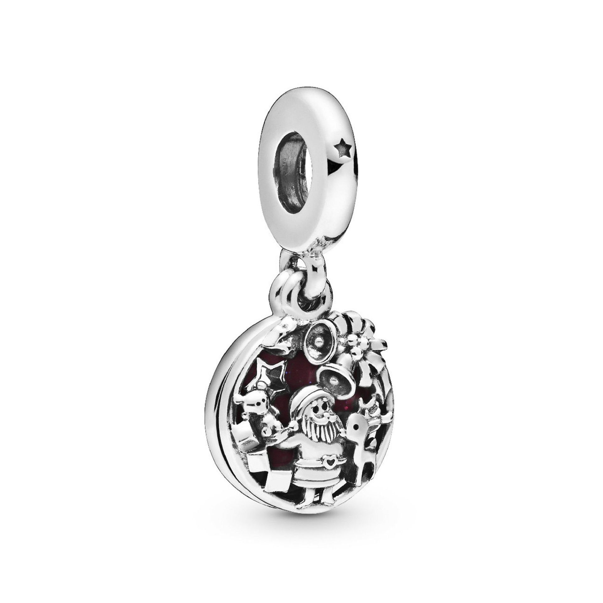 Nur Silver Kırmızı Sallantılı Noel Gümüş Charm NUR-BL00103