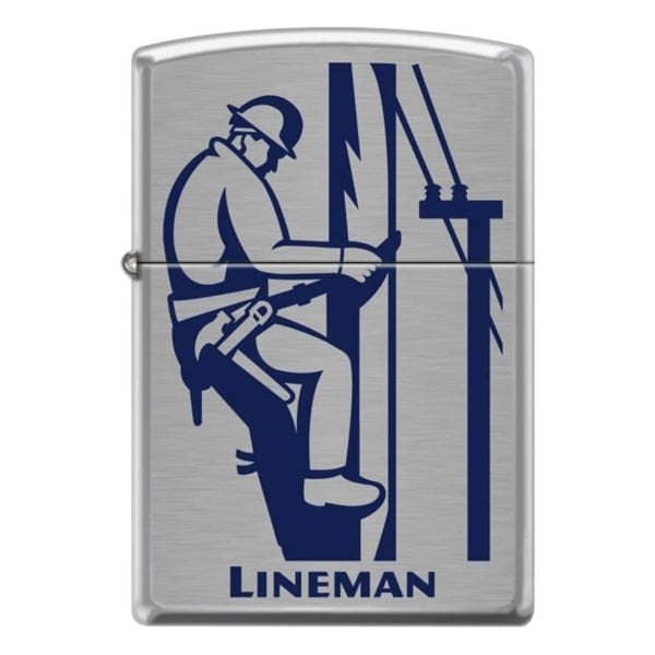 Zippo Lineman Brushed Chrome Çakmak - 49007-00063-MODEL28