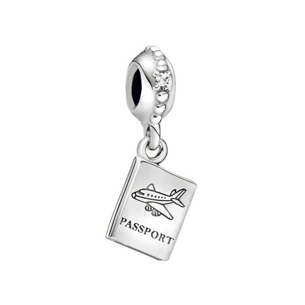 Nur Silver Sallantılı Pasaport Gümüş Charm NUR-BL01286