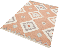 Rustik 4017 Pastel Turuncu Geometrik Kilim