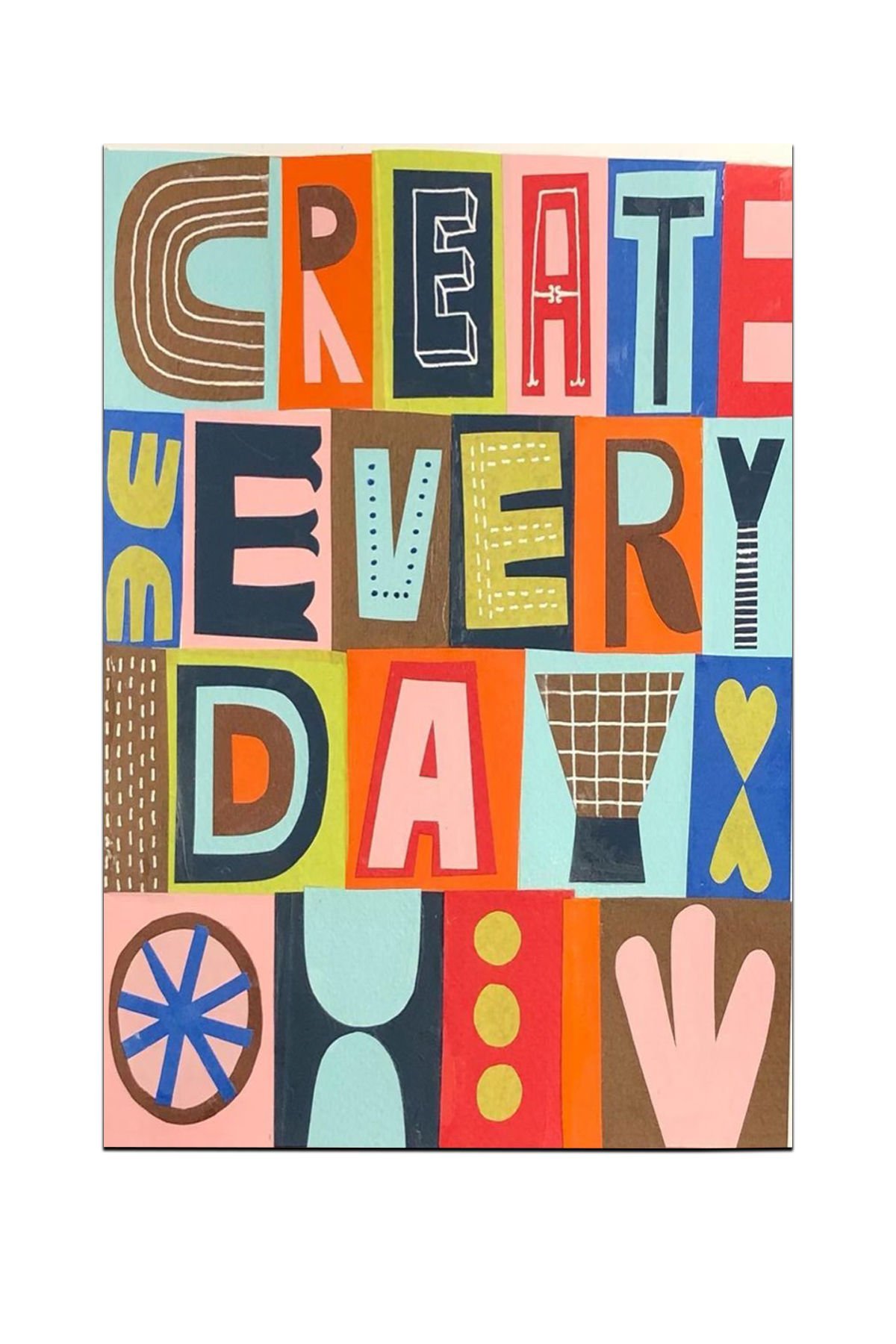 Mira 1171 Create Every Day Renkli Ve Yazılı Dokuma Taban Halı