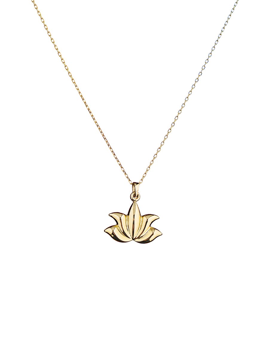 14 Ayar Lotus Kolye