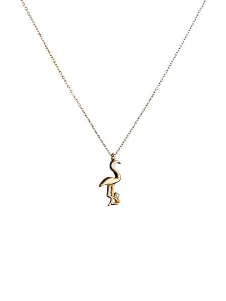 14 Ayar Flamingo Kolye